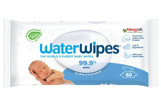 Water wipes x60pc