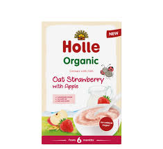 Holle milk cereals with strawberry