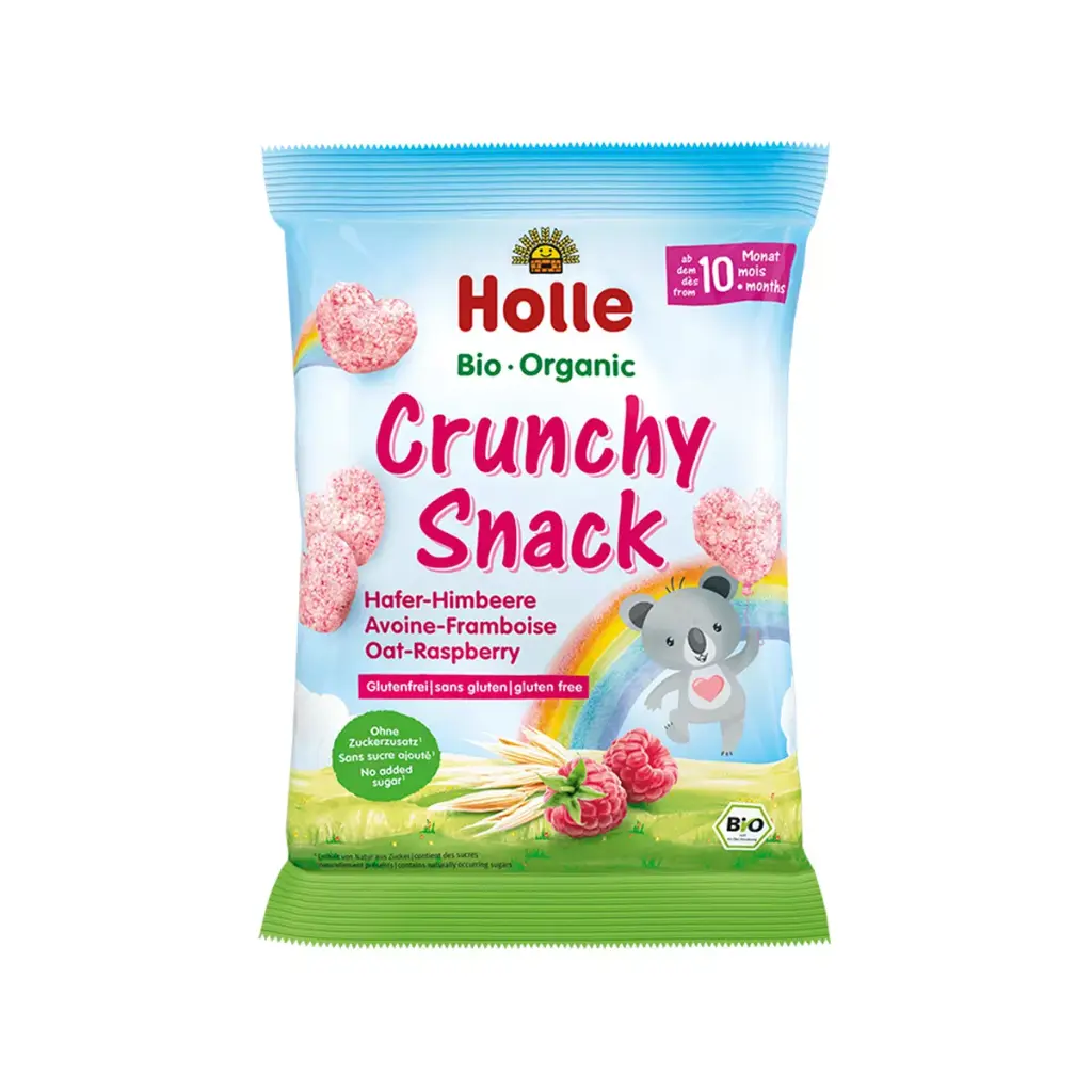 Holle crunchy snack raspery