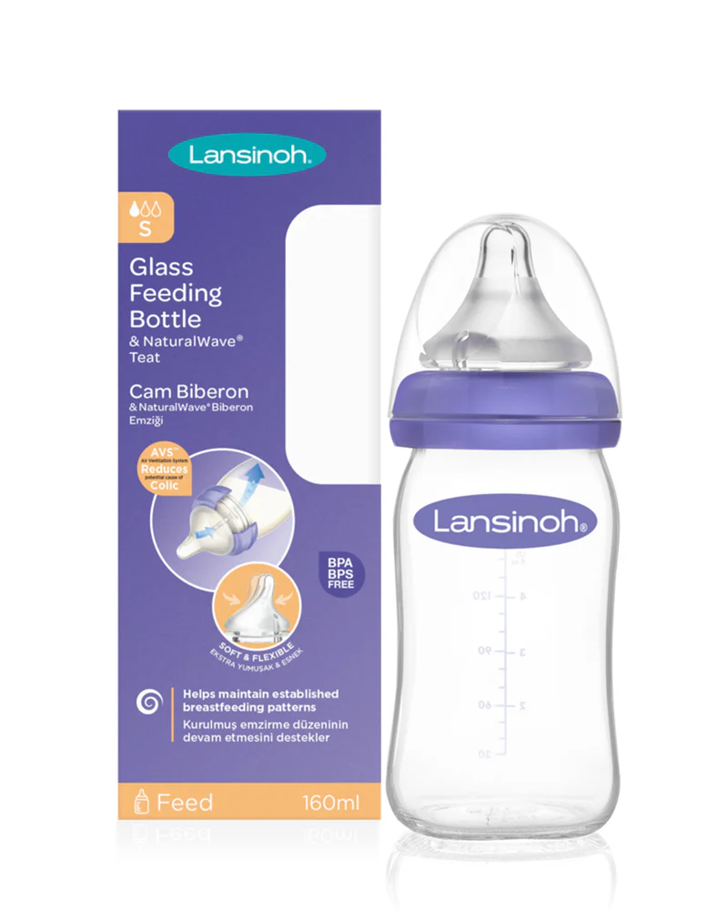 Lansinoh glass feeding bottle 160ml