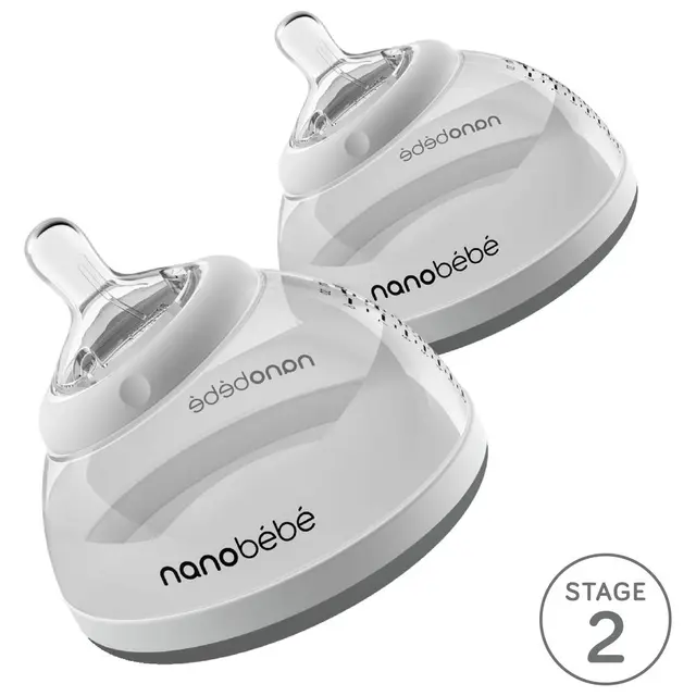 Nanobebe transition twin pack grey