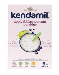 Kendamil apple and blackurrant porridge