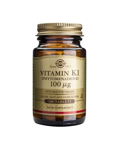 Solgar vitamin K1 100mcg x100tab