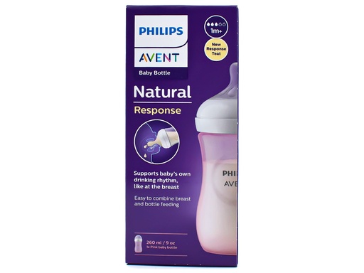 [40086001738853478] Avent shishe natyral 260ml blu/roz