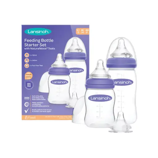 [5060420232448] Lansinoh feeding bottle start set