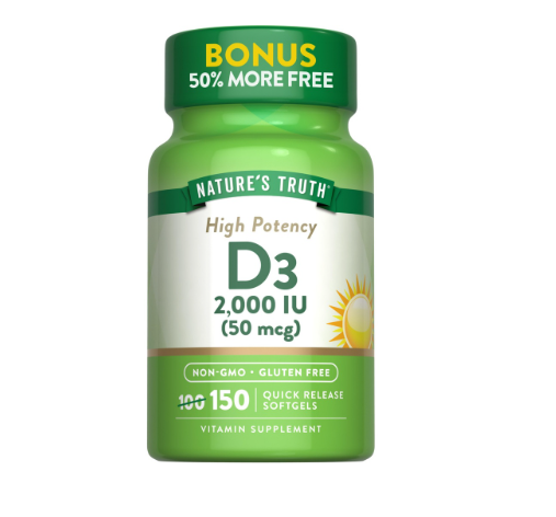 [840093101167] Natures truth D3 2000ui x150mg